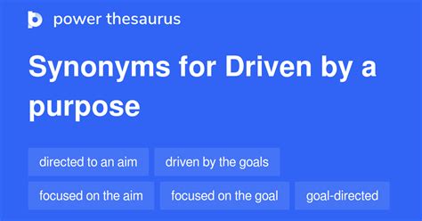 driven synonym|synonyms for purpose driven.